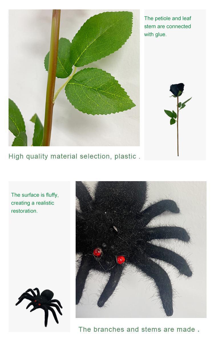 Simulated animal and plant accessories Halloween scene layout